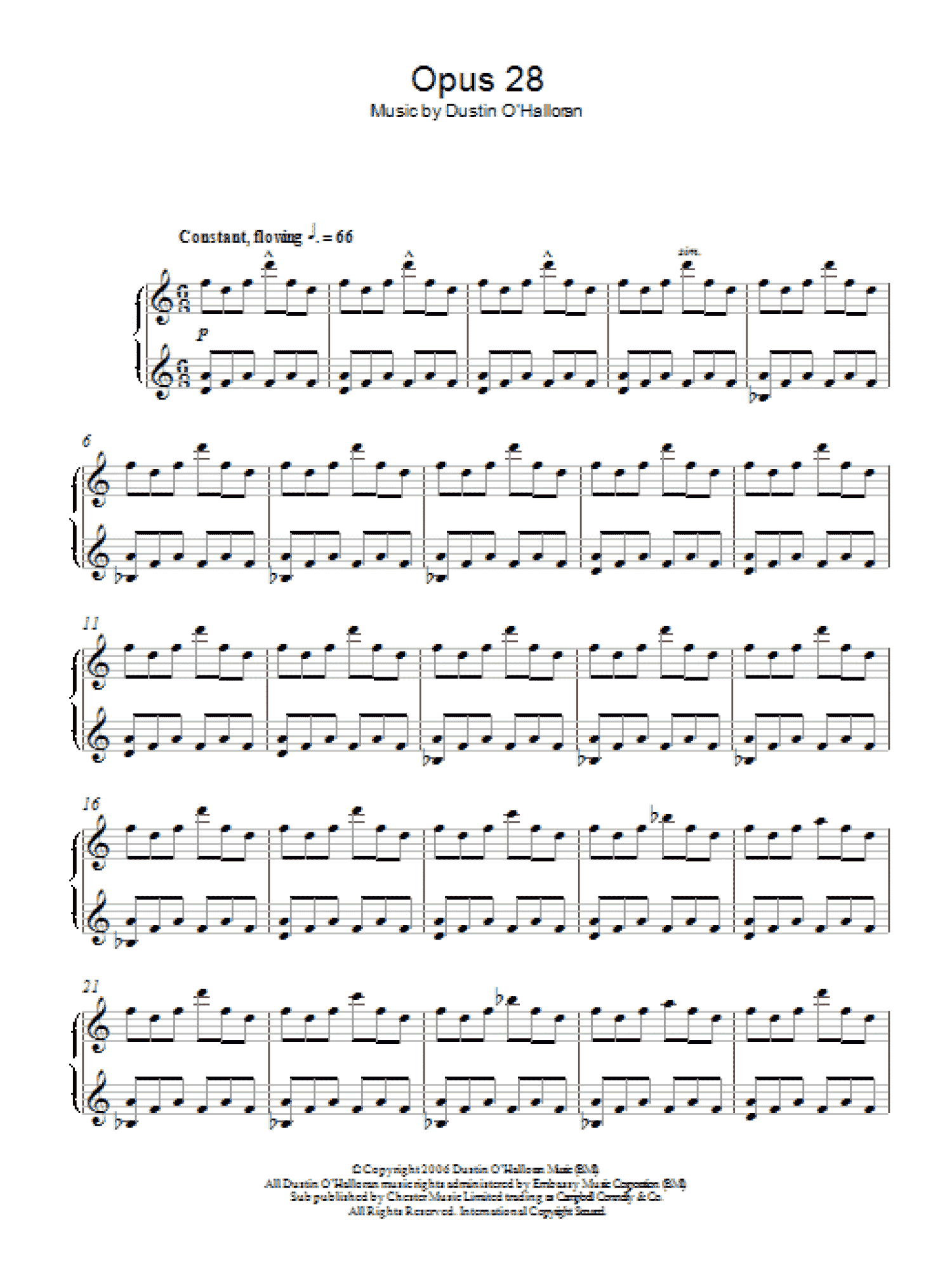 Opus 28 (Piano Solo)