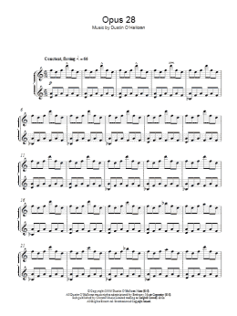 page one of Opus 28 (Piano Solo)