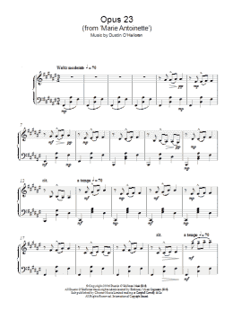 page one of Opus 23 (from Marie Antoinette) (Piano Solo)