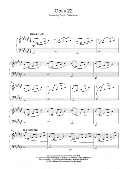 page one of Opus 22 (Piano Solo)