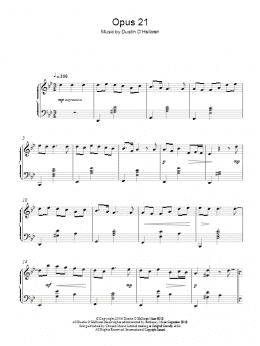page one of Opus 21 (Piano Solo)