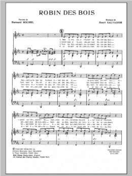 page one of Robin Des Bois (Piano & Vocal)