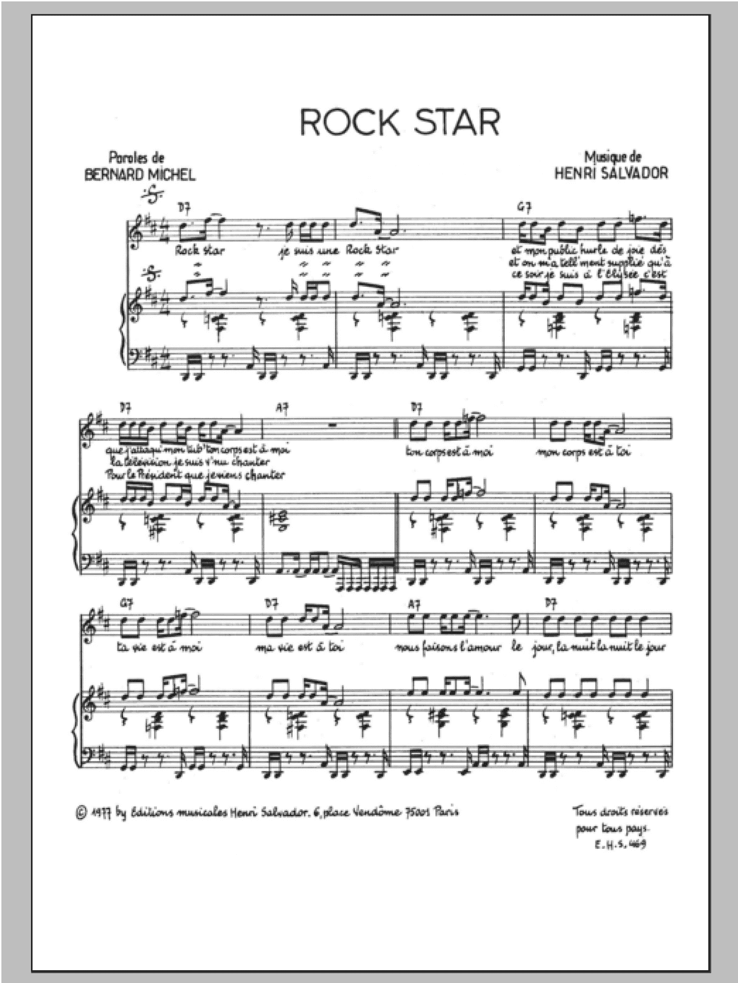 Rock Star (Piano & Vocal)