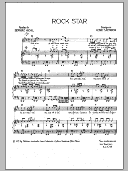 page one of Rock Star (Piano & Vocal)