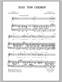 page one of Suis Ton Chemin (Piano & Vocal)