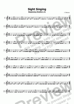 page one of Beginning Sight Singing #2
