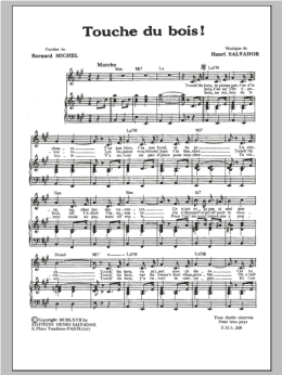 page one of Touche Du Bois (Piano & Vocal)