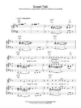 page one of Sweet Talk (Piano, Vocal & Guitar Chords)