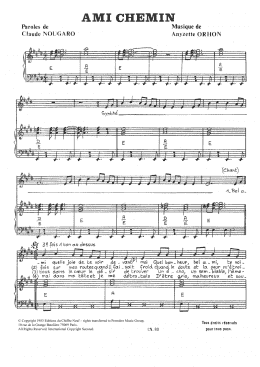 page one of Ami Chemin (Piano & Vocal)