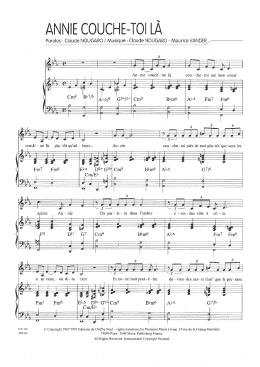 page one of Annie Couche-Toi La (Piano & Vocal)