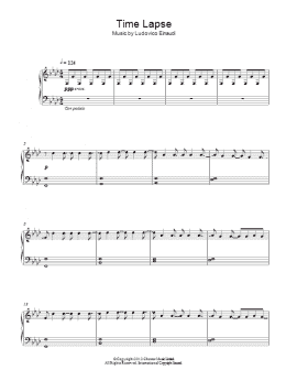 page one of Time Lapse (Piano Solo)