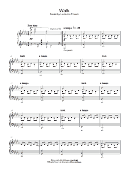 page one of Walk (Piano Solo)