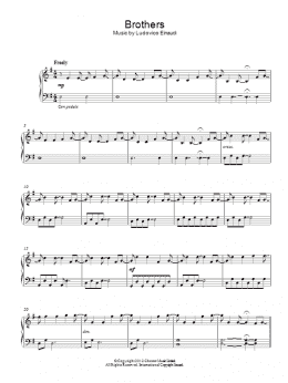 page one of Brothers (Piano Solo)
