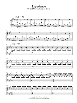 page one of Experience (Piano Solo)