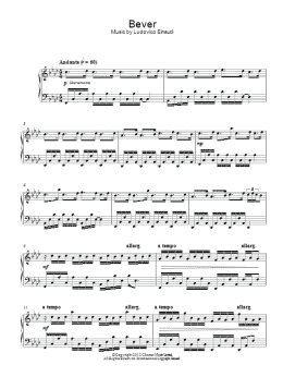 page one of Bever (Piano Solo)