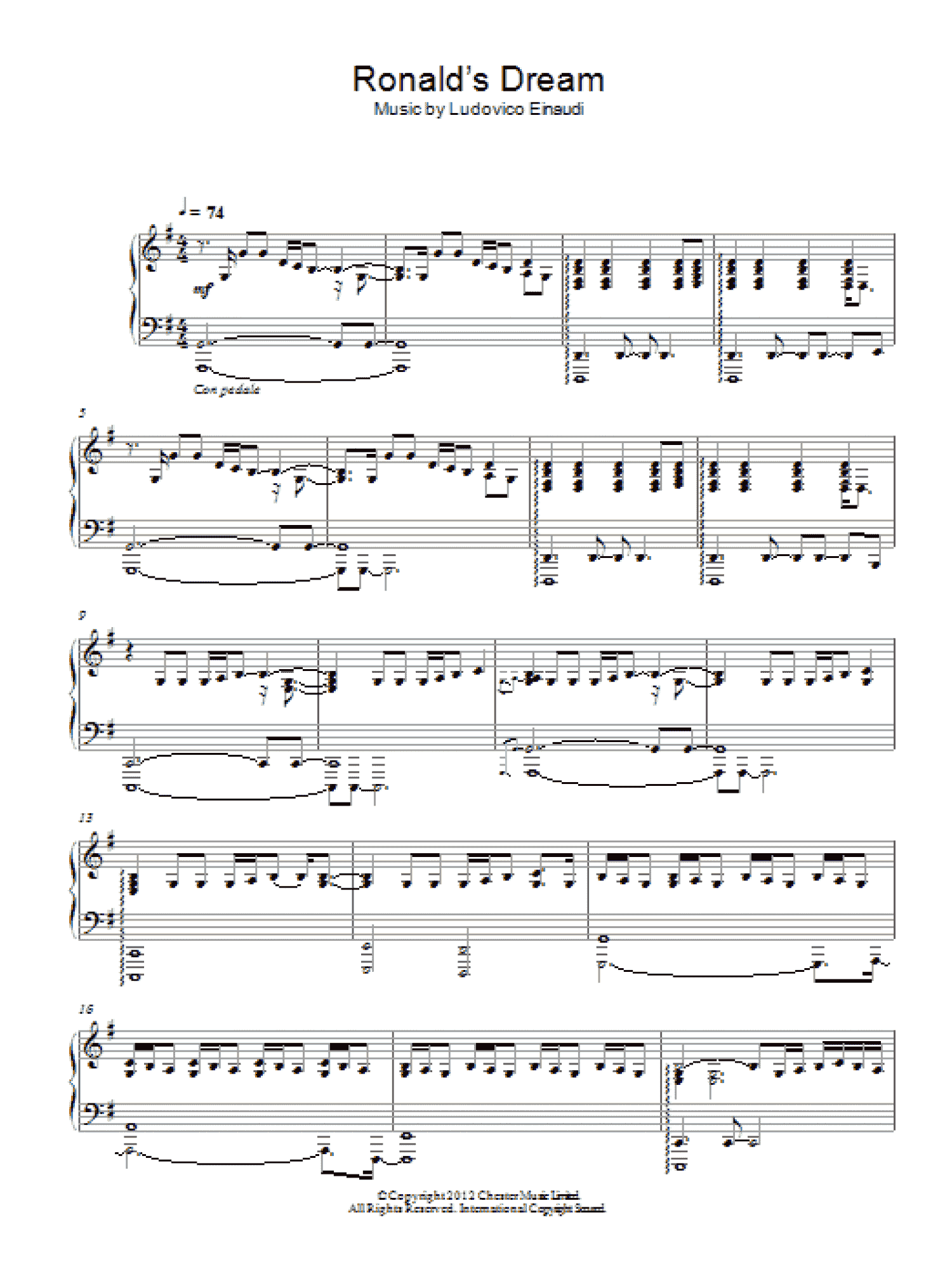 Ronald's Dream (Piano Solo)