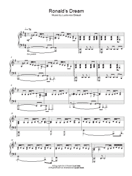 page one of Ronald's Dream (Piano Solo)