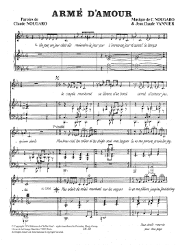 page one of Arme D'amour (Piano & Vocal)