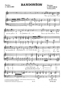 page one of Bandoneon (Piano & Vocal)