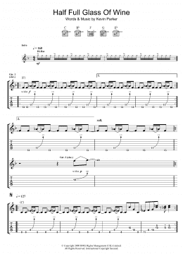 page one of Half Full Glass Of Wine (Guitar Tab)