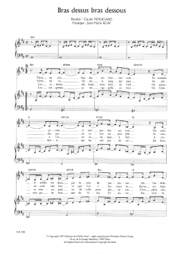 page one of Bras Dessus Bras Dessous (Piano & Vocal)