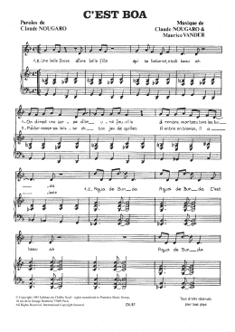 page one of C'est Boa (Piano & Vocal)