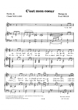 page one of C'est Mon Coeur (Piano & Vocal)