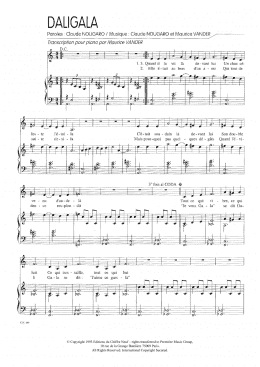page one of Daligala (Piano & Vocal)