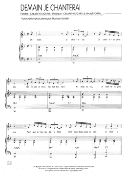 page one of Demain Je Chanterai (Piano & Vocal)