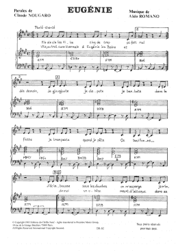 page one of Eugenie (Piano & Vocal)