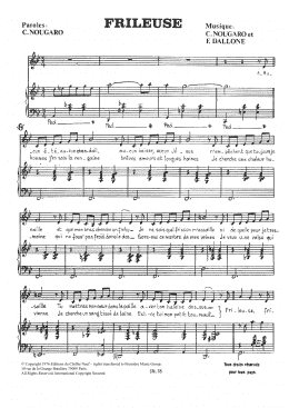 page one of Frileuse (Piano & Vocal)