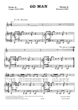page one of Go Man (Piano & Vocal)