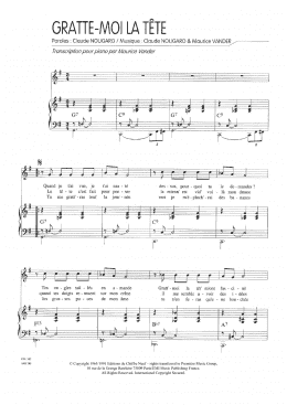 page one of Gratte Moi La Tete (Piano & Vocal)