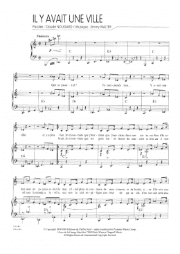 page one of Il Y Avait Une Ville (Piano & Vocal)