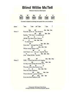 page one of Blind Willie McTell (Guitar Chords/Lyrics)