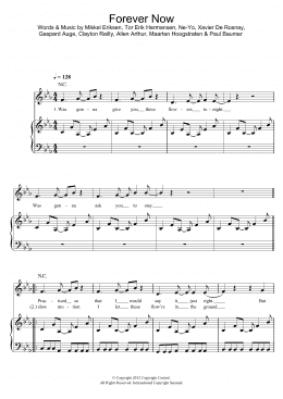 page one of Forever Now (Piano, Vocal & Guitar Chords)
