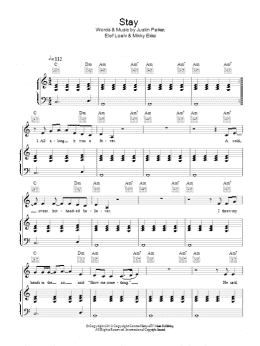 page one of Stay (Piano, Vocal & Guitar Chords)