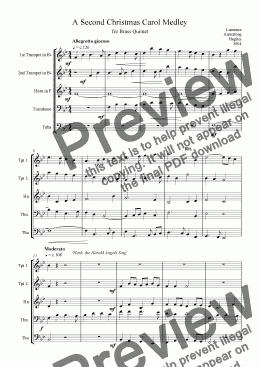 page one of A Second Christmas Brass Medley