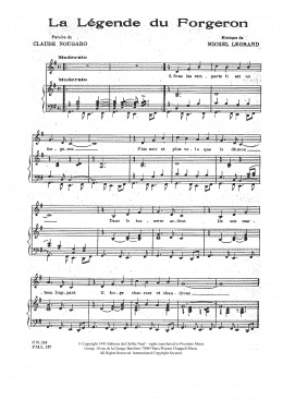 page one of Legende Du Forgeron (Piano & Vocal)