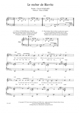 page one of Rocher De Biarritz (Piano & Vocal)