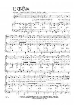 page one of Le Cinema (Piano & Vocal)