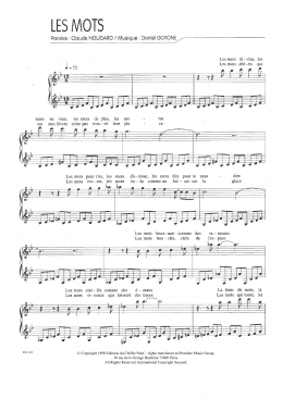 page one of Mots (Piano & Vocal)
