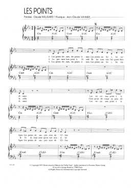 page one of Points (Piano & Vocal)