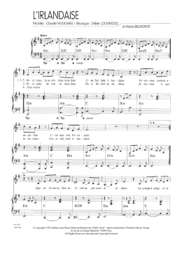 page one of L'Irlandaise (Piano & Vocal)