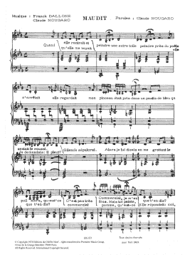 page one of Maudit (Piano & Vocal)