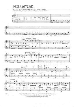page one of Nougayork (Piano & Vocal)