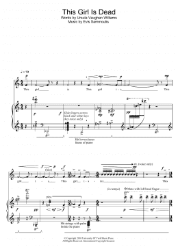 page one of This Girl Is Dead (Piano & Vocal)