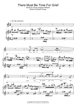 page one of There Must Be Time For Grief (Piano & Vocal)