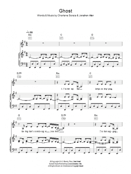 page one of Ghost (Piano, Vocal & Guitar Chords)