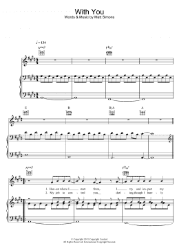 page one of With You (Piano, Vocal & Guitar Chords)